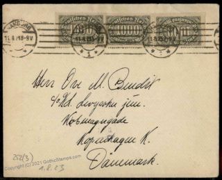 Germany 1923 Inflation Cover To Denmark 73266