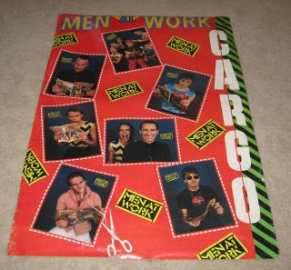 Men At Work - Cargo,  Vintage,  Rare,  1980s In - Store Music Promo Poster