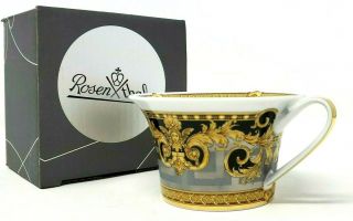 Rosenthal Versace Prestige Gala Tea Cup,  7 Oz,  Porcelain,  Made In Germany