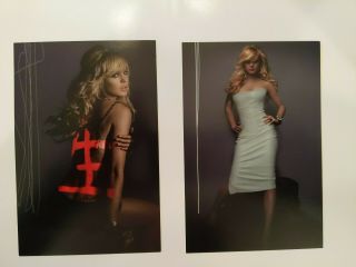 Lindsay Lohan " Little More Personal (raw) " 2 Postcards / Pair.  Nm Perfect