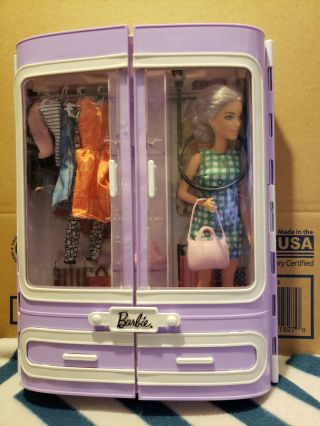 Mattel Barbie Pink Wardrobe Closet Storage Carrying Case W - Retired