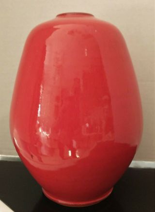 Chinese Red Glaze Nc Pottery Vase Ben Owen Iii 2009 (lvr)