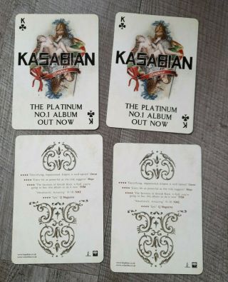 Kasabian X 4 Promo Playing Cards Empire Release