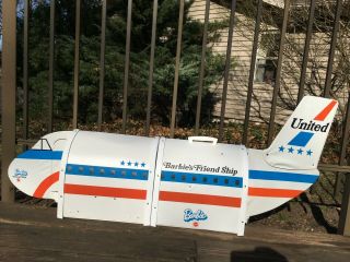 1973 Mattel Barbie Friend Ship United Airlines Jet Airplane 8639 W Serve Cart