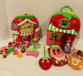 Strawberry Shortcake Playsets With Dolls Remote Control Car & Accessories