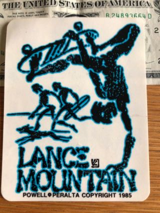 Rare Vintage Powell Peralta Lance Mountain Blue Sticker 1985 - Nos