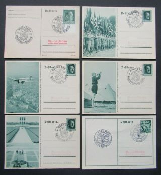 1937/38 6 Postcards Postkarten Germany Deutschland 3rd Reich B357.  11
