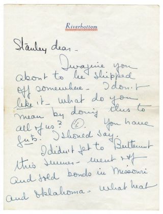 Bette Davis 1943 Handwritten Signed 6 Page Letter Autographed Former Boyfriend