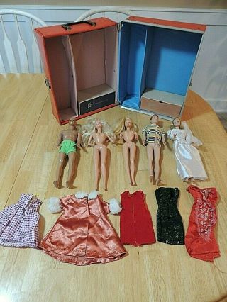 1964 Mattel Barbie & Ken Case,  Trunk W/ 1960 