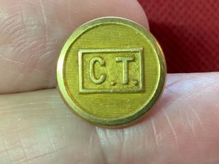 Consolidated Traction (pittsburgh,  Pa) 15mm Brass Button Solomon/ruben 1895 - 1902