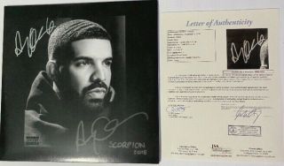 Drake Autographed Signed Authentic Scorpion Album Full Vinyl Ovo,  6 Rare Jsa Loa