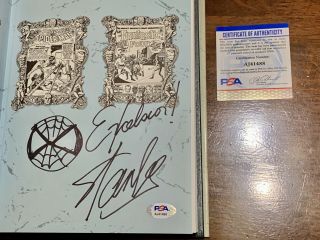 Stan Lee Signed Sketched Inscribed Spider - Man Masterworks Hc; Psa/dna ; Rare