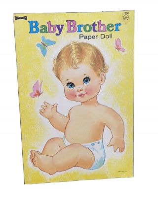 Old & Baby Brother Paper Doll Book,  1959,  Uncut Saalfield