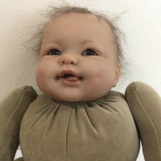 Berenguer 17” African American Baby Doll Weighted Cloth Body Reborn Newborn