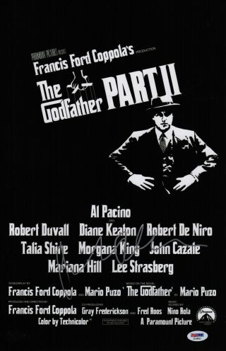 Robert De Niro Signed The Godfather Part Ii 11x17 Movie Poster Psa Ad48053