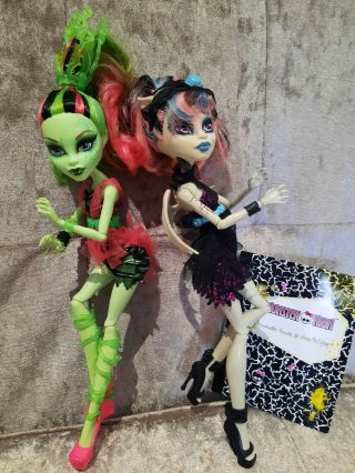 Monster High Dolls Bundle Rochelle Goyle Venus Mcflytrap