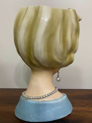 Lady Head Vase 7 1/4 inch Inarco E 2104 Cleveland Ohio made in 1964 3