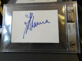 Rihanna Signed Index Card Beckett Slabbed & Authenticated