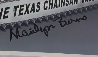 (6) THE TEXAS CHAINSAW MASSACRE Poster SIGNED – Gunnar Hansen & Marilyn Burns 3