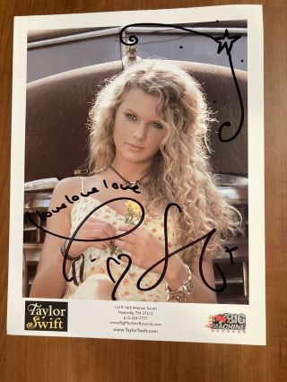 2006 Taylor Swift Signed / Autographed 8.  5x11 Photo Autograph