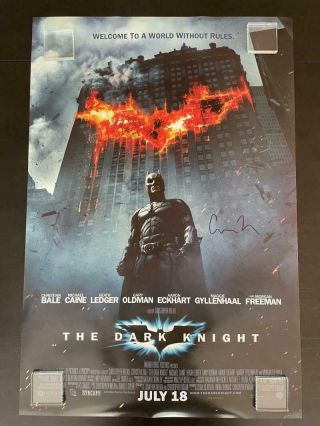 Christopher Nolan Signed Autograph 27x40 Full Size The Dark Knight Poster - Rare