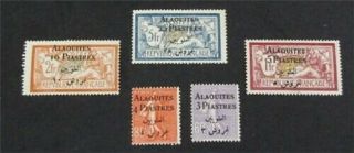Nystamps France Alaouites Stamp 11 - 15 Og H $56 Y28y3158