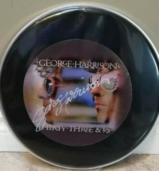 George Harrison Authentic Hand Signed Drumhead - Autograph