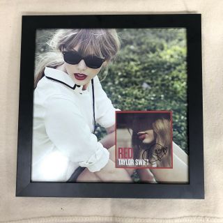 Rare Taylor Swift Lithograph Autographed Red Album 16 " X 16 " Framed Picture