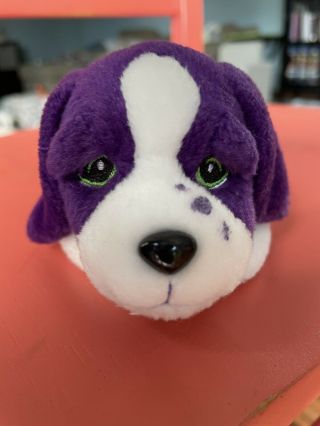 Vintage Lisa Frank Fantastic Beans Buddies Beanie Plush Violet Puppy Dog