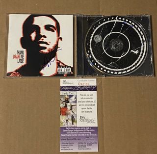 Rare Drizzy Drake Twice Signed Autograph Thank Me Later Cd Album Aubrey Graham