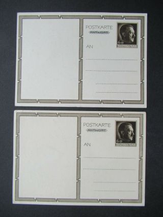 Two Postcards Germany Deutschland 3rd Reich Unwritten B331.  63