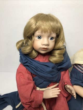 VTG Ashton Drake Holy Family Porcelain Doll Set w Box Jesus Mary Joseph 3