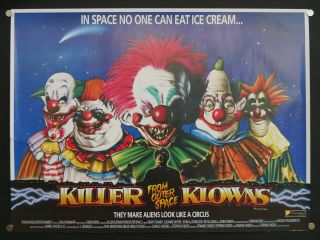 Killer Klowns From Outer Space Uk Video Shop Rental Film Poster