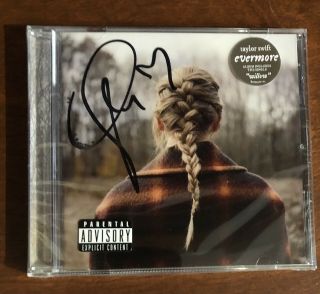 Taylor Swift Rare Heart Signed Evermore Cd Autographed 1/1?