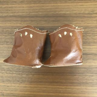 Vintage Terri Lee Oilcloth Shoes Cowboy Boots for 16 