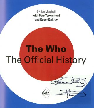 The Who The Official History Large Coffee Table Book Signed By Pete And Roger