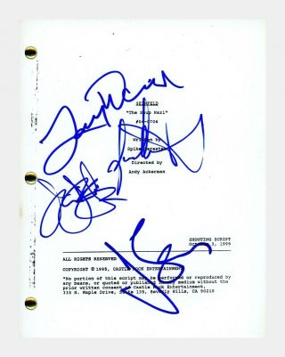 Seinfeld Cast Signed The Soup Nazi Script Jerry Larry David Julia Jason Acoa