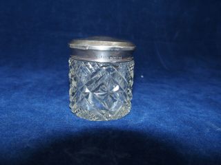 Vintage Sterling Silver And Cut Glass/crystal Vanity Dresser Bottle