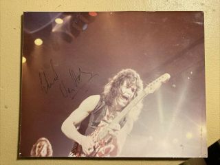 Eddie Van Halen Autographed 1979 One Of A Kind Photo 8x10