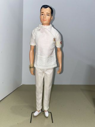 Vintage 1963 Dr.  John Littlechap Dressed Doll Medical Uniform 1415 Remco