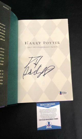 Daniel Radcliffe Signed Auto Harry Potter And The Half - Blood Prince Book Beckett