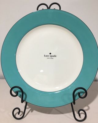 Lenox Kate Spade Rutherford Circle Turquoise 11.  5 Dinner Plates Set Of 4