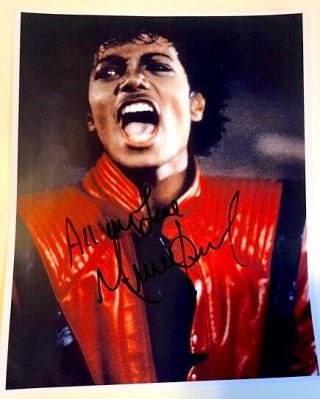 Michael Jackson Signed Photo Thriller Legendary Recording Artist King Of Pop