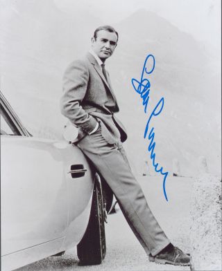 Sean Connery James Bond 007 Authentic Signed B&w 7.  75x9.  75 Photo Jsa Bb90769
