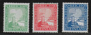 Dt.  Reich Rheinland 1000 Jahre Deutsch 1925 Mnh Cv $ 72.  -