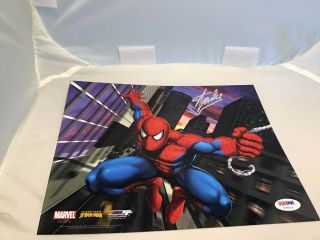 Stan Lee Signed Spider - Man 8x10 Photo Marvel Autographed Psa/dna 1c