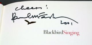 Beatles - Paul Mccartney Blackbird Singing Signed Hc Book - Frank Caiazzo Loa - 2001