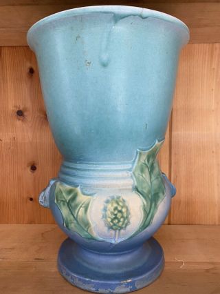 Vintage Roseville Pottery Lily Green Art Deco 12” Vase 774 - 12 2