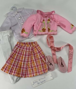 Tonner - 2000 Simply Spring Betsy Mccall 14 " Doll Outfit Pink Plaid Skirt & Shoes