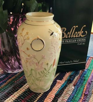 Belleek Papillian Vase,  Ltd Ed (146/200) Collector’s Society, 3